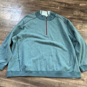 Tommy BAHAMA Reversible light blue and real Quarter-Zip Sweater - XXXL